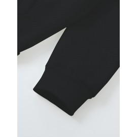 Women'S Butterfly Printed Hoodie, Casual Pullover with Slight Stretch, All Seasons, Polyester, 250g/m² Knit Fabric, Hooded Collar, Large Size