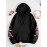 Los Angeles Letter Print Casual Hooded Sweatshirt - Long Sleeves Oversized Hooded Sweatshirt with Popular Extension