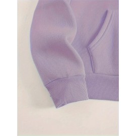 Los Angeles Letter Print Casual Hooded Sweatshirt - Long Sleeves Oversized Hooded Sweatshirt with Popular Extension