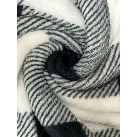 Plus Size Women's Gingham Check Hoodie - V-Neck Long Sleeve Pullover with Button Details, Drop Shoulder Design, and Pockets, Casual Wear for Fall/Winter | Vneck Hoodie | Construction, Sweater Hoodie