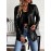1pc Elegant Plus Size Sequin Long Sleeve Blazer for Women - Casual Open Front Polyester Jacket with Shimmering Detail, Knitted Fabric, Versatile for All Seasons