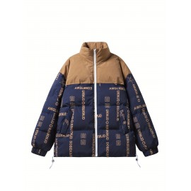 Women's Fashion Outdoor Softshell Jacket With Unique Letter Pattern, High Collar, Autumn/Winter Sports Style